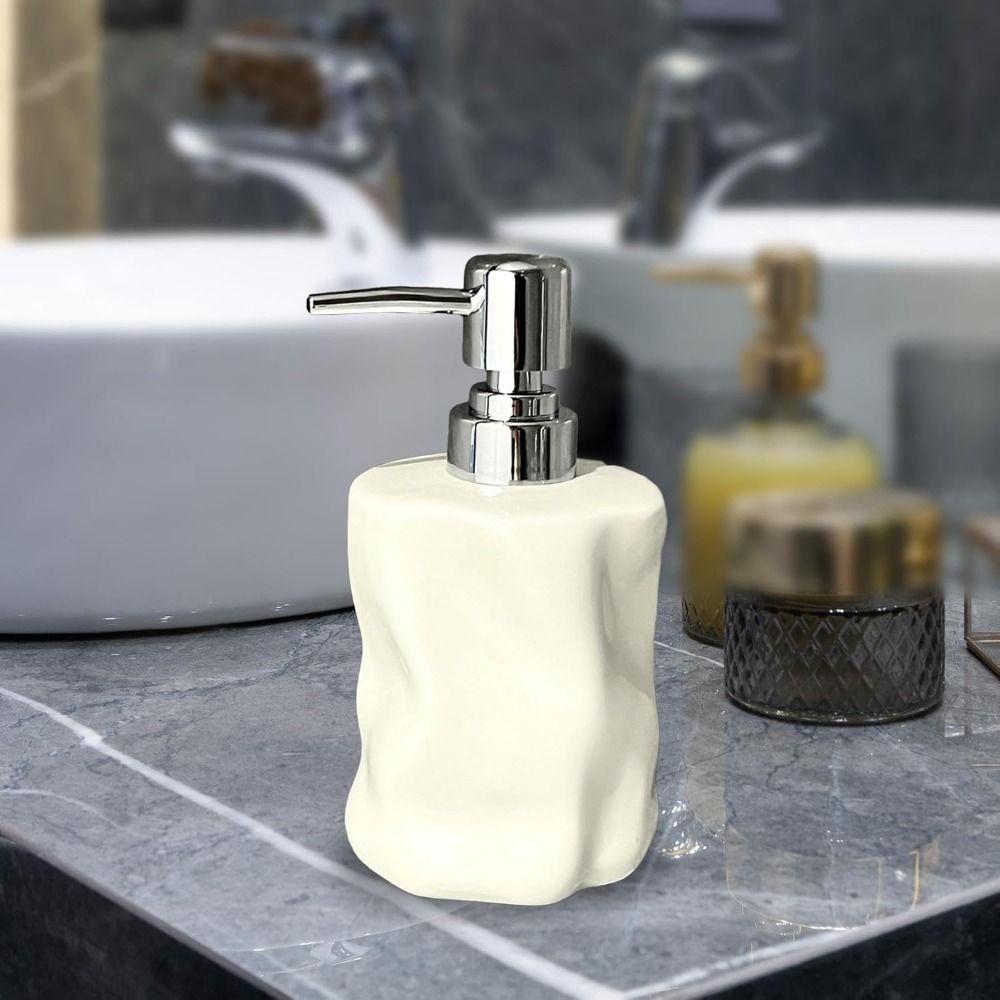 Reusable Ceramic Soap Bottles Press Type Sub Lotion Jar Irregular Lotion Dispenser  Body Wash