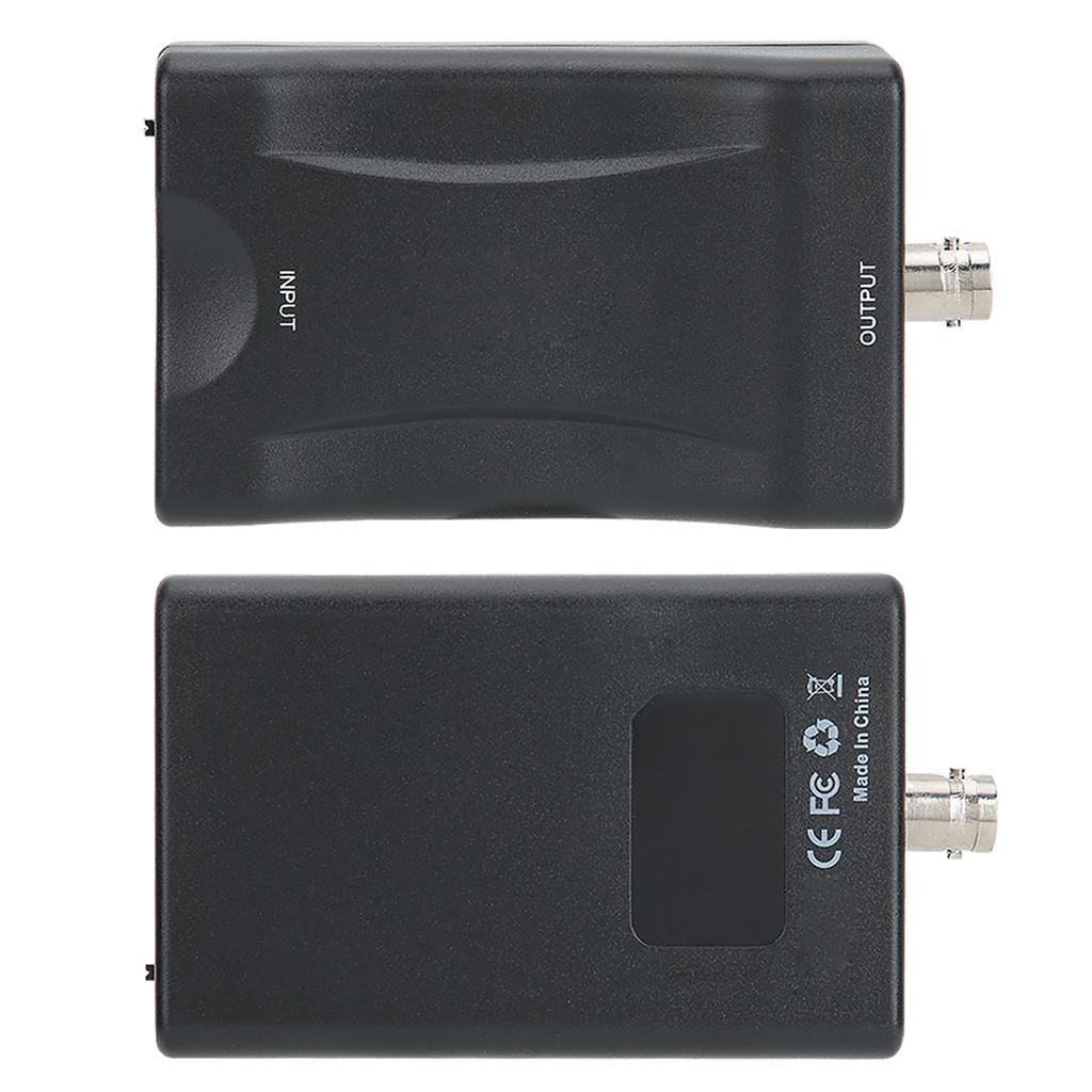 Black HDMI To BNC Video Converter Compatible with PAL NTSC Systems for DVD Recorder