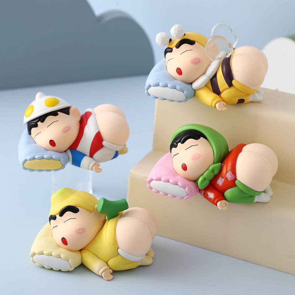 NEW 2025 Anime Crayon Shin-chan Soft Buttocks Sleeping Position Action Figure PVC Model Statue Toys Doll Desk Decor Gifts