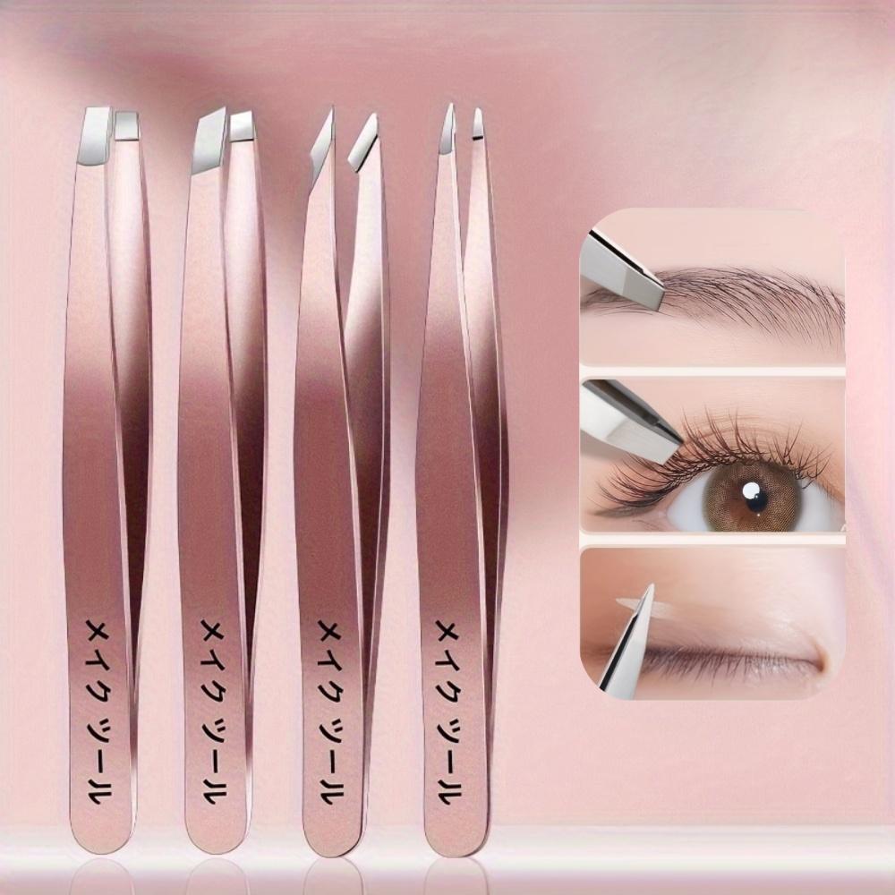 A Four-piece Precision Tweezers set - Professional Stainless Steel Eyebrow Tweezers, Multi-purpose Eyebrow Trimmers шампанского