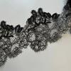 Krajka s vyšívaným zoubkovaným okrajem 1 yard Rybí hedvábná krajka Ruční práce Prolamovaná krajka Svatba