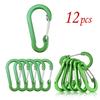 1/6/12pcs Aluminum Carabiner Clip Keychain Carabiners Lock Buckle Snap Outdoor Multi Tool Backpack Camping Hiking Fishing Hook