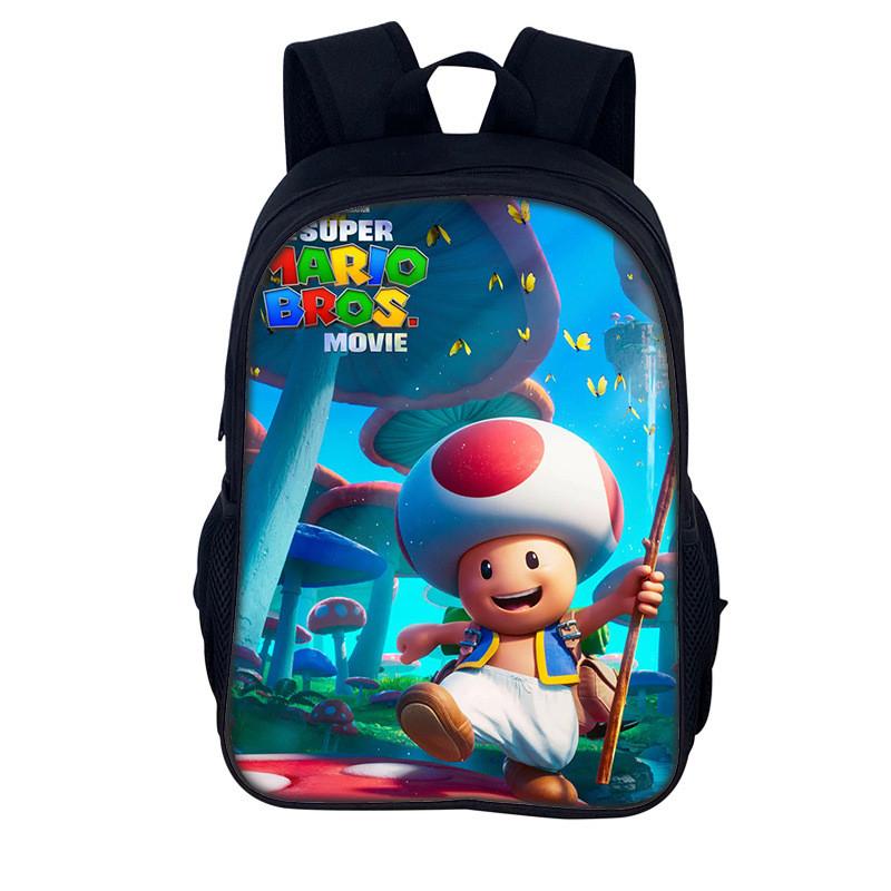 Super Mario Bros Backpack For Kids With Breathable Nylon Material For School Use