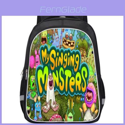 Durable Nylon My Singing Monsters Backpack With Vibrant Prints For School Kids