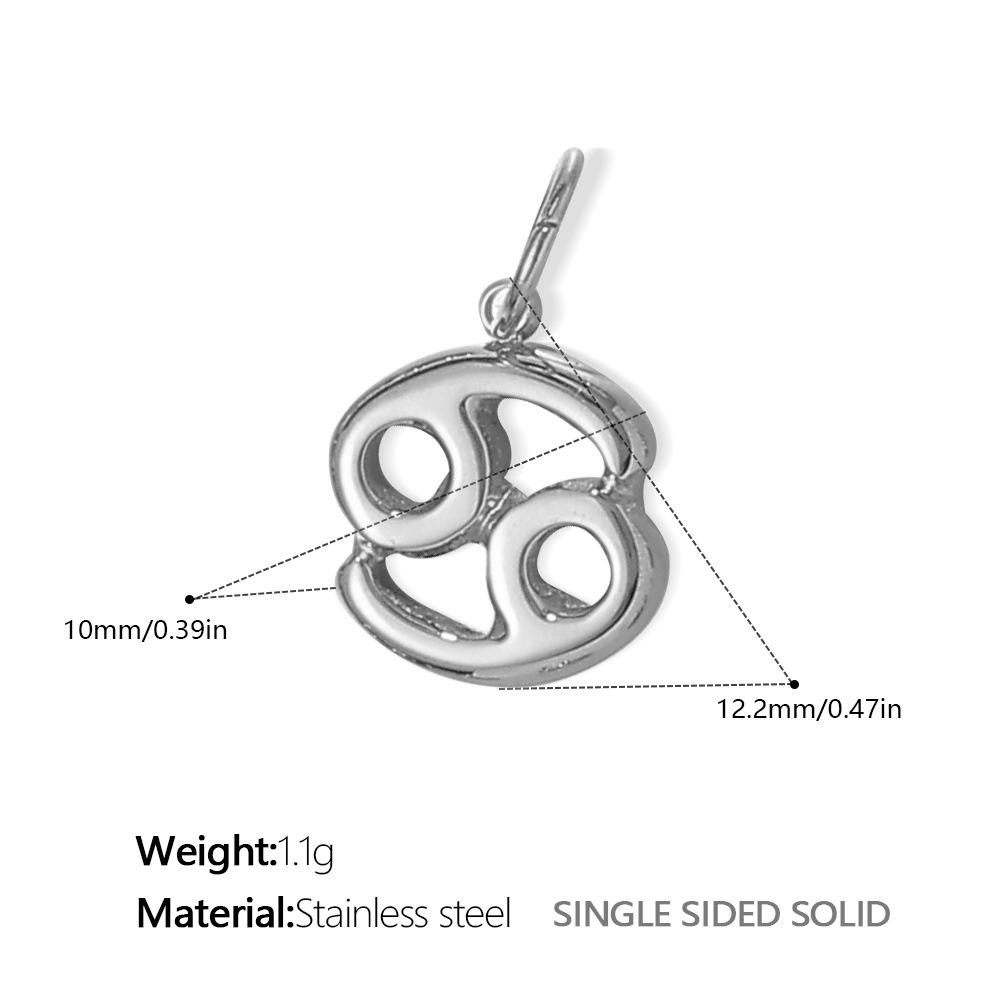 Stainless Steel Twelve Constellation Necklace Pendant Accessories Stylish Simple Premium Gold Plated Necklace Accessories