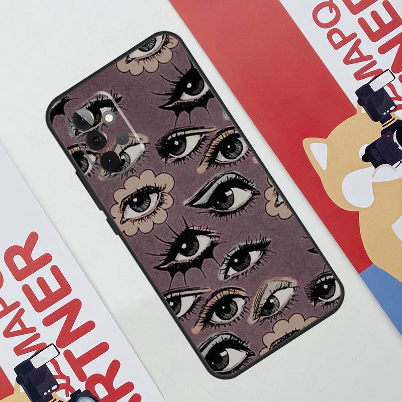 Scary Face Eyes Case For Samsung Galaxy A06 A16 A36 A56 A55 A35 A33 A53 A13 A23 A17 A54 A34 A14 A52 A32 A15