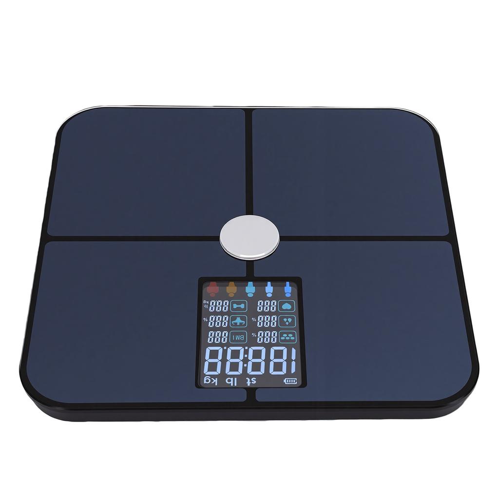 Smart Body Scale for Weight Fat Tempered Glass Body Composition Analyzer with Large Display Color Screen
