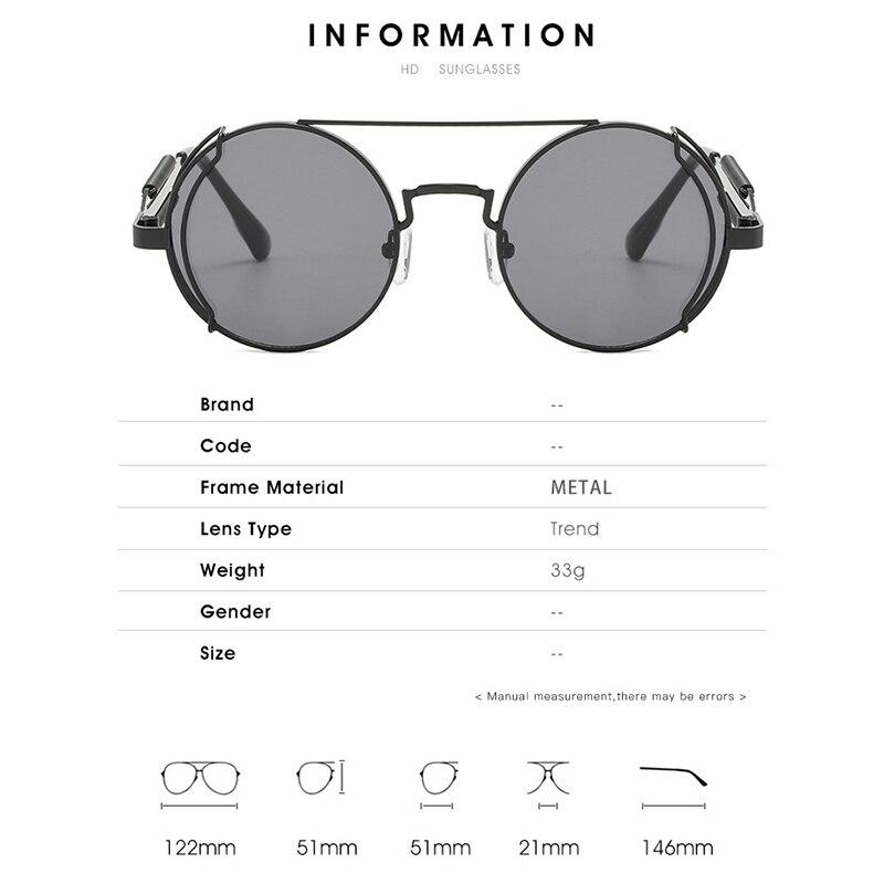 Xiaomi Metal Steampunk Sunglasses Men Women Fashion Round Glasses Brand Designer Vintage Sun Glasses High Quality Oculos De Sol UV400