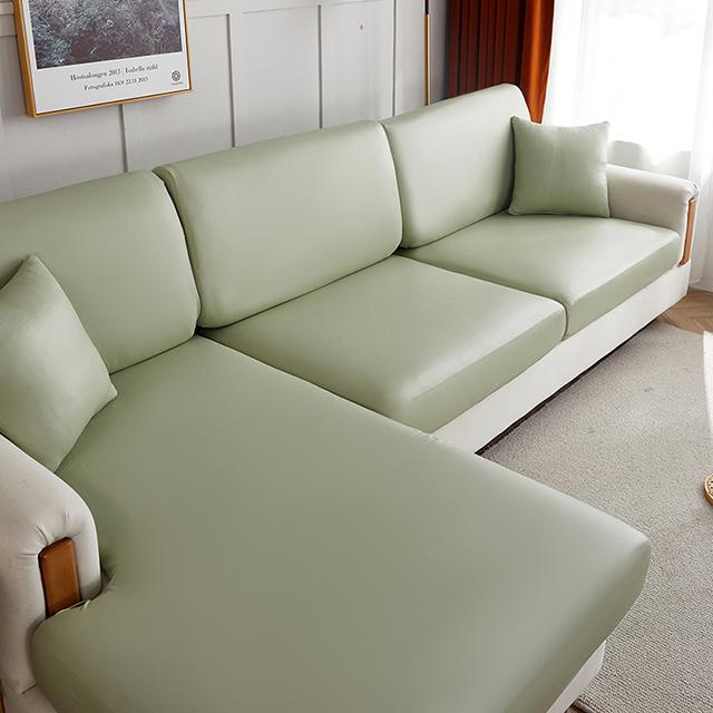 Pu Leather Living Sofa Chair Seat Cushion Covers Waterproof Anti -Dirty Slipcover Seat Protective Cover Corner L -Shaped Sofa Cover 1 /2 /3 /4