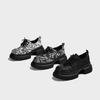 Guofeng Single Shoes 2025 Spring Women's Loafers Platform Thick-soled Thick-soled High-heeled Small Leather Shoes Guochao Fashion Embroidered Prin