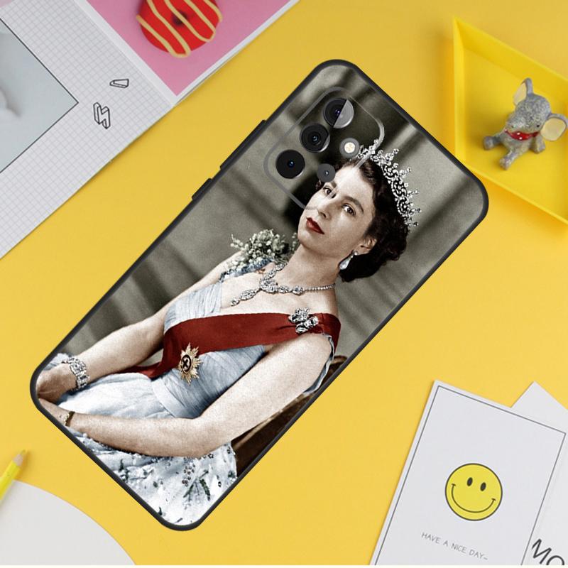 England Queen Elizabeth II For Samsung Galaxy A14 A34 A54 A12 A32 A52 A51 A71 A53 A33 A13 A15 A25 A35 A55 Phone Case