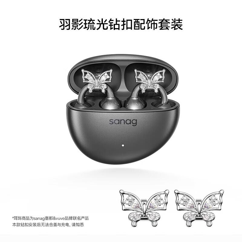 Saina S7S AI Clip-On Earbuds with Ear Ornament