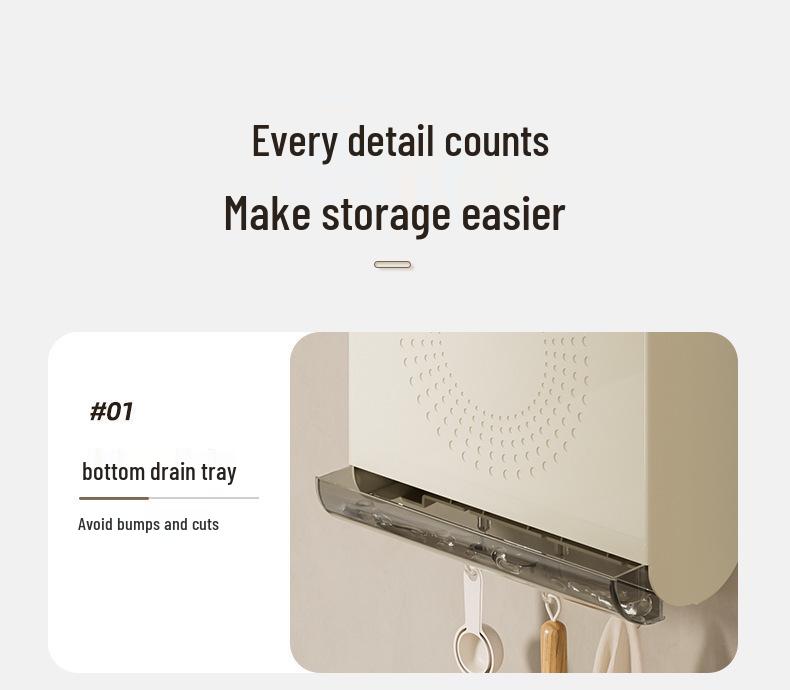 Wall-Mounted Multifunctional Chopstick Holder: Punch-Free, Dustproof Storage Rack for Chopsticks and Spoons