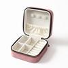 Vintage Velvet Oval Jewelry Storage Box with Zipper - Mini Portable High-End Packaging