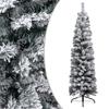 VidaXL Artificial Slim Christmas Tree Snowflake Green 150 Cm PVC