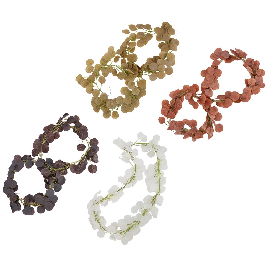 Fake Leaves Fabric Simulated Exquisite Greenery Eucalyptus Garland for Home Wedding