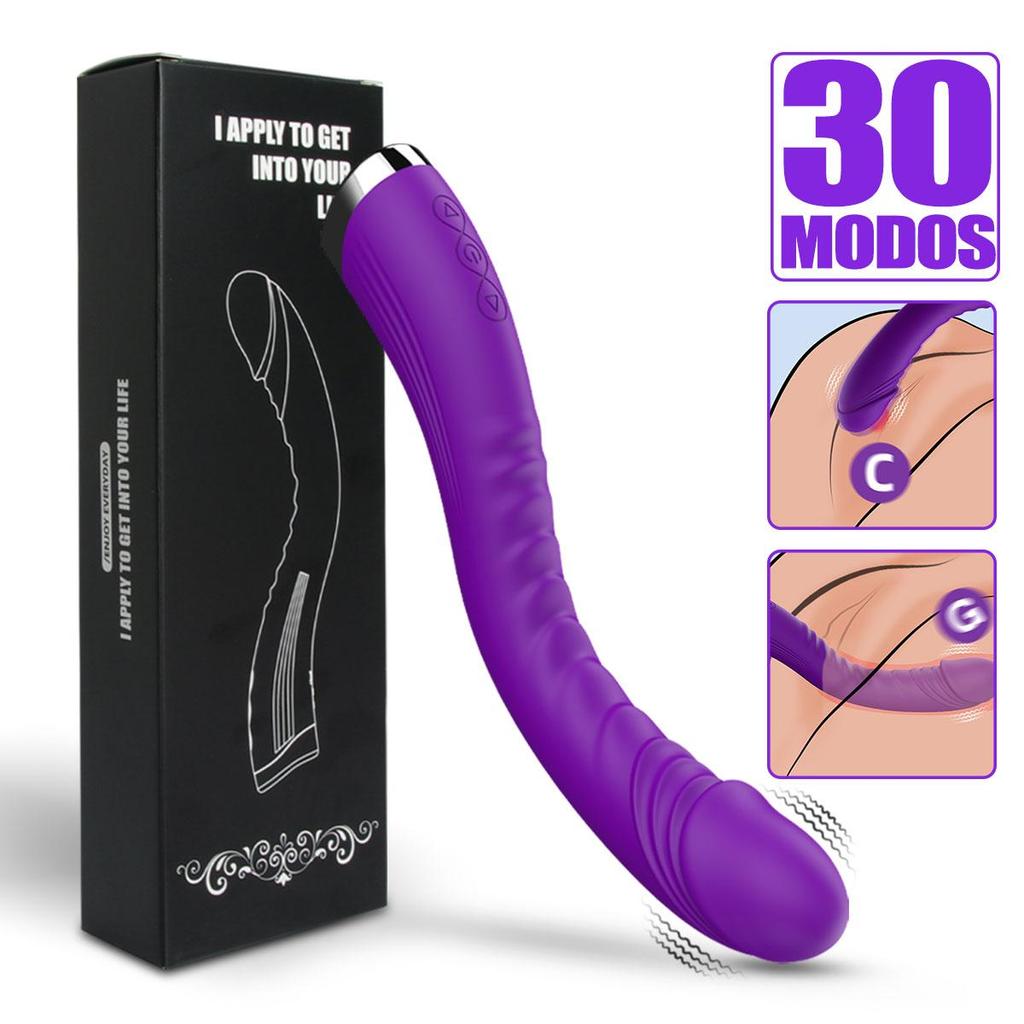 Dildo s dlouhým vibrátorem Sexuální hračky pro ženy Výkonná vibrační kouzelná hůlka klitoris a stimulátor bodu G Dámská masturbace Zboží pro dospělé