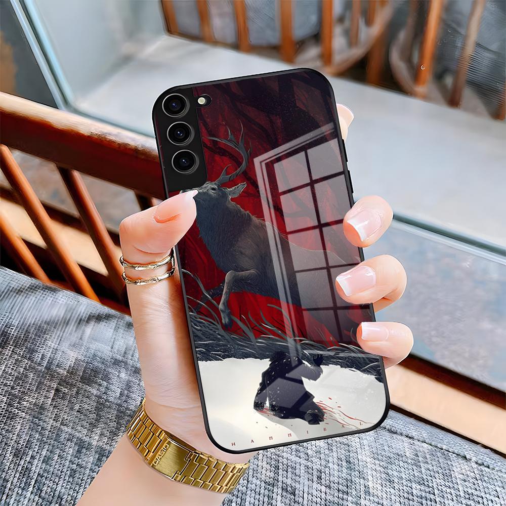 Horror TV Series Hannibal Phone Case For Samsung S26 S25 Plus S20 S20 Plus S22 Ultra S23 FE S21 Plus S21 Ultra Glass Cover