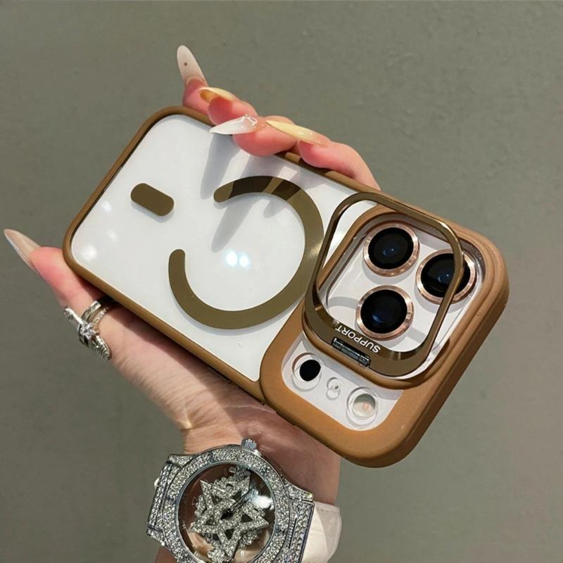 Lens Film Protection Clear For Magsafe Magnetic Phone Case For iPhone 17 Air 15 16 Pro Max 14 Plus 13 12 11 Folding Stand Cover