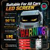 Panou Matrice Pixel Ecran LED, Panouri LED Publicitare Luminoase Derulante, Panou LED Flexibil pentru Mașină 5V USB Control prin Aplicație Bluetooth