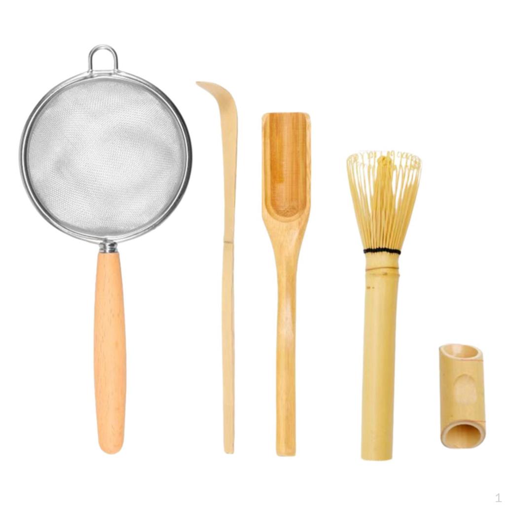 Bamboo Matcha Whisk Set with Tea Spoon And Mixing Tool