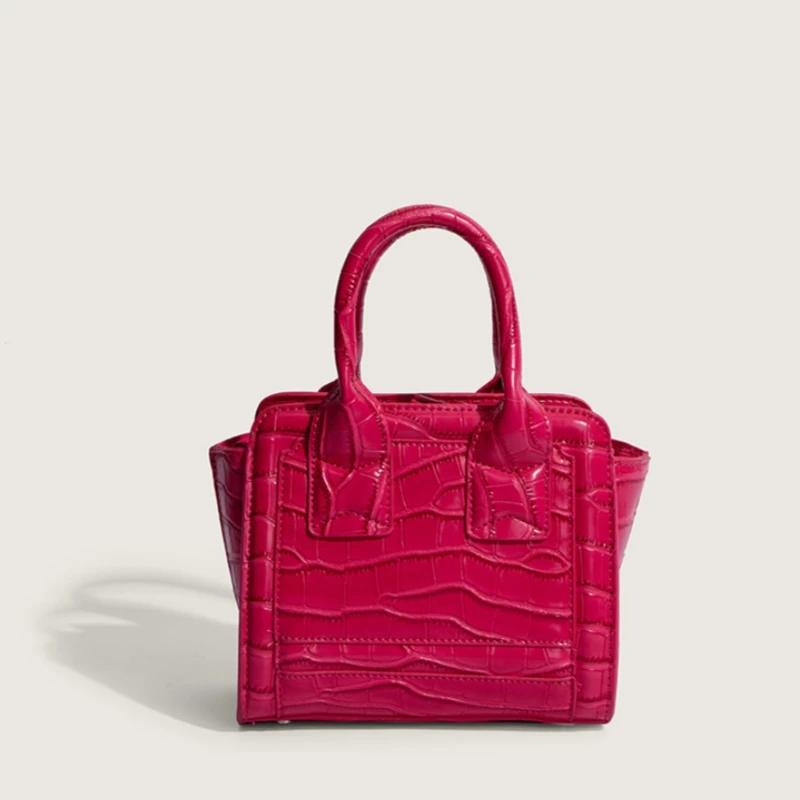 Fashion Crocodile Pattern Women's Small Handbag Brand Designer Ladies Square Shoulder Bag Luxury PU Leather Crossbody Bag Female