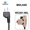WADSN Military Tactical U94 PTT 7.0 Plug Headset Adapter For COMTAC Earmor Baofeng Kenwood Walkie Talkie Radio Motorola Midland