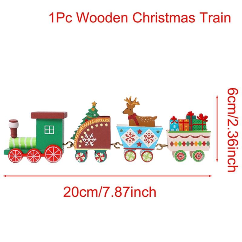 Christmas Train Ornaments, Christmas Party Decoration Wooden Small Train Ornaments for 2026 Home Decor Xmas Navidad Noel Gifts