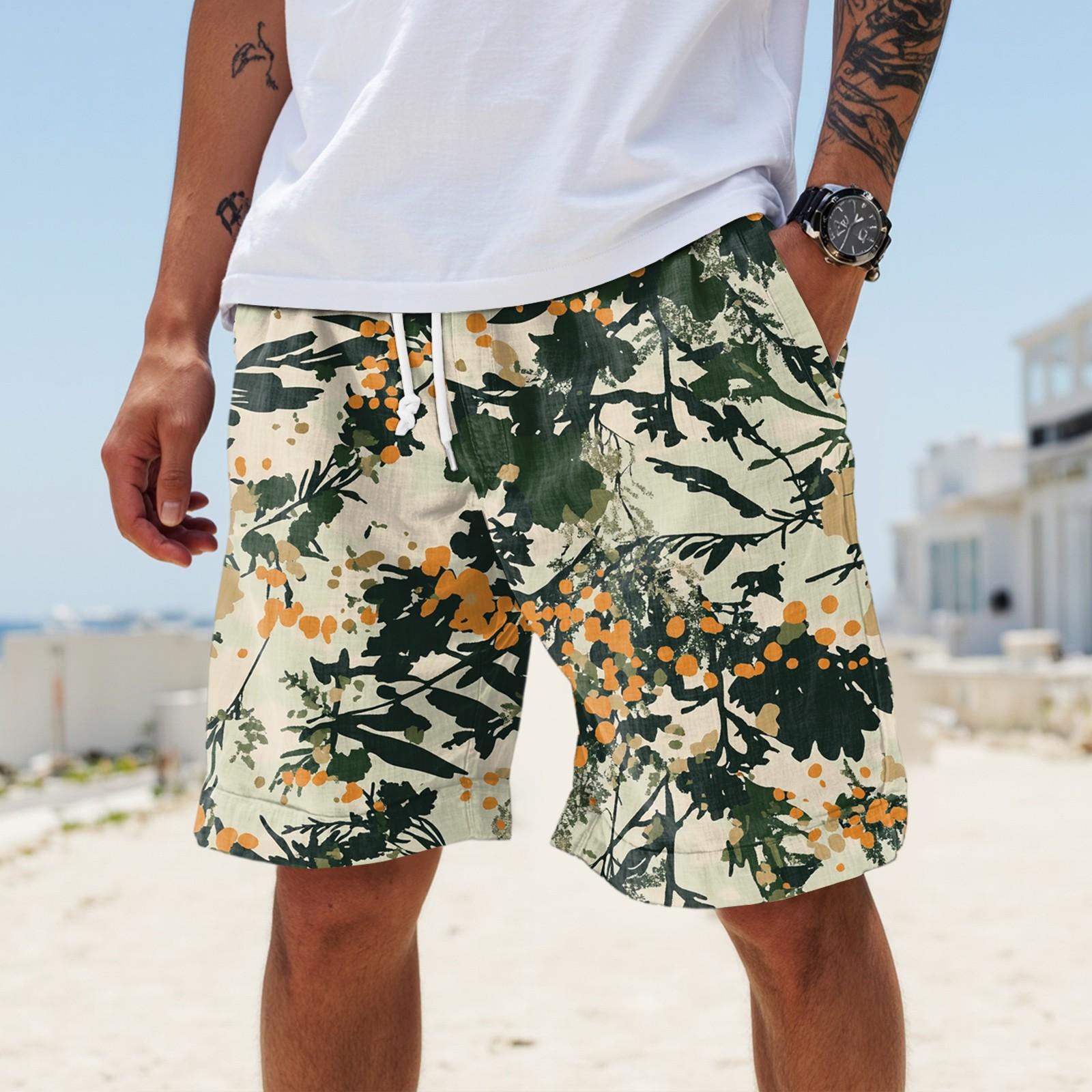 

Men s Summer Large Casual Loose Sports Pants Beach Shorts XL хакі