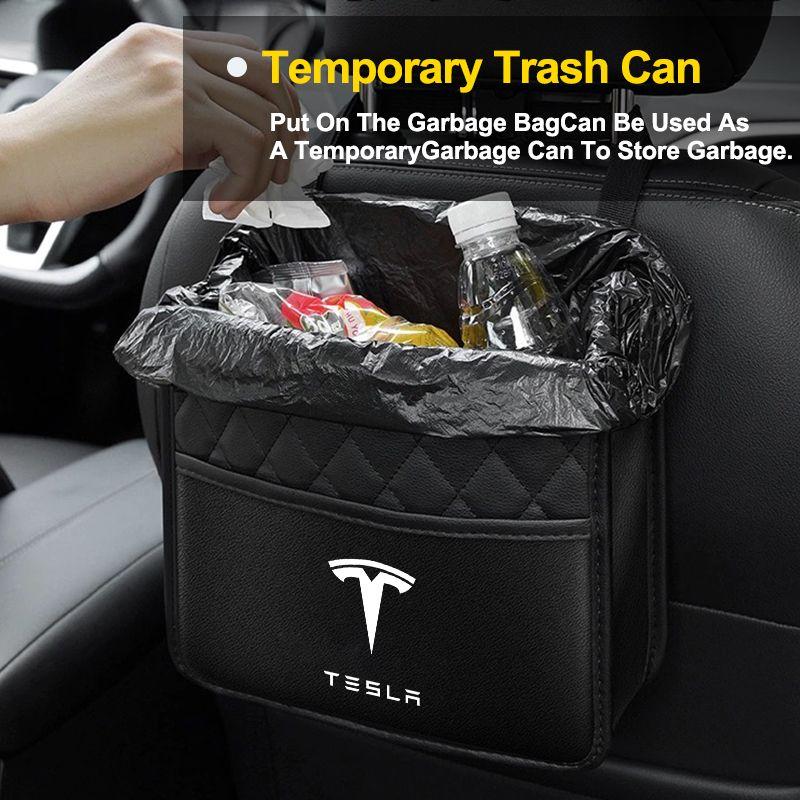 Car Backseat Storage Box Back Seat Organizer Hanging Storage Bag For Tesla Model 3 Model S Model X Model Y Roadster Bonina Coil