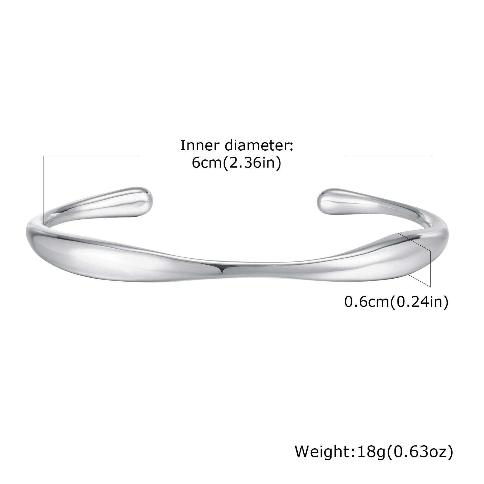 

Vnox Stainless Steel Wrist Opening Bracelet Bangles For Women,Simple Irregular Smooth Girls Hand Jewelry,Fashion Bangles Daily