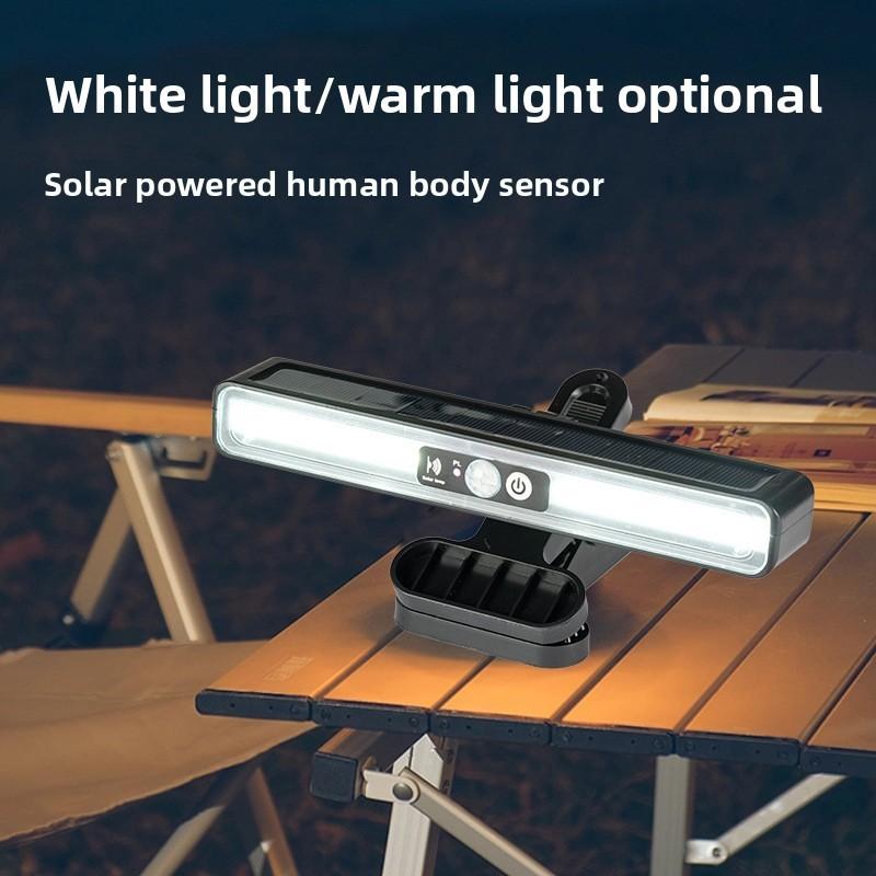 Outdoor Solar Clip Light Super Bright Induction Lamp Home Camping Courtyard