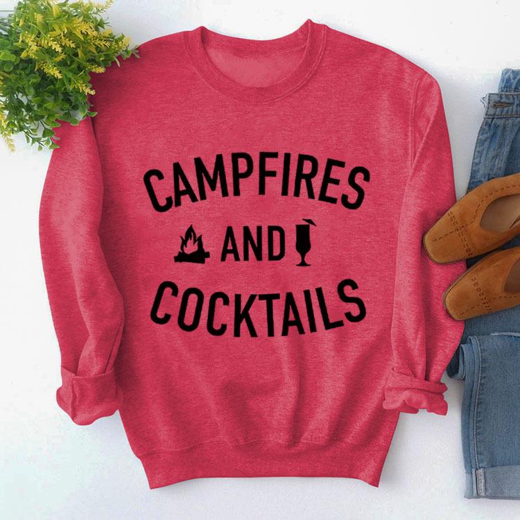 Women s Autumn Winter Campfires and Cocktails Sweatshirt XS 1344₽
