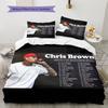 Chris Brown Pattern Bedding Home Decoration Birthday Gift (1 * duvet cover + 2 * pillowcase, without core)