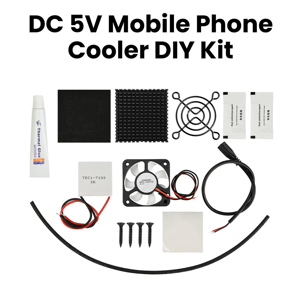 DC 5V Phone Cooler DIY Kit Semiconductor Cooling Chip TEC1-7103 Heat-Conducting Fan Silent Tablet Cooling Wonder