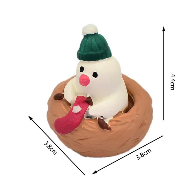 1pc Scene Decoration Christmas Series Bookshelf Decorationt Collectible Home Decoration Garden Resin Craft Toy Bonsai Ornaments