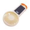 Portable Handheld Fan Solar Powered USB Rechargeable Mini Quiet Hand Fan with LED Light Digital Display for Outdoor