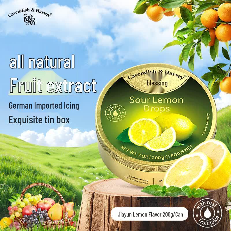 Cavendish & Harvey Lemon Flavored Hard Candy Tin