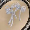 Witte Strik Imitatie Parels Kwastje Hangende Oorbellen voor Vrouwen Temperament Veelzijdige Mode Oorbel Elegante Sieraden Groothandel