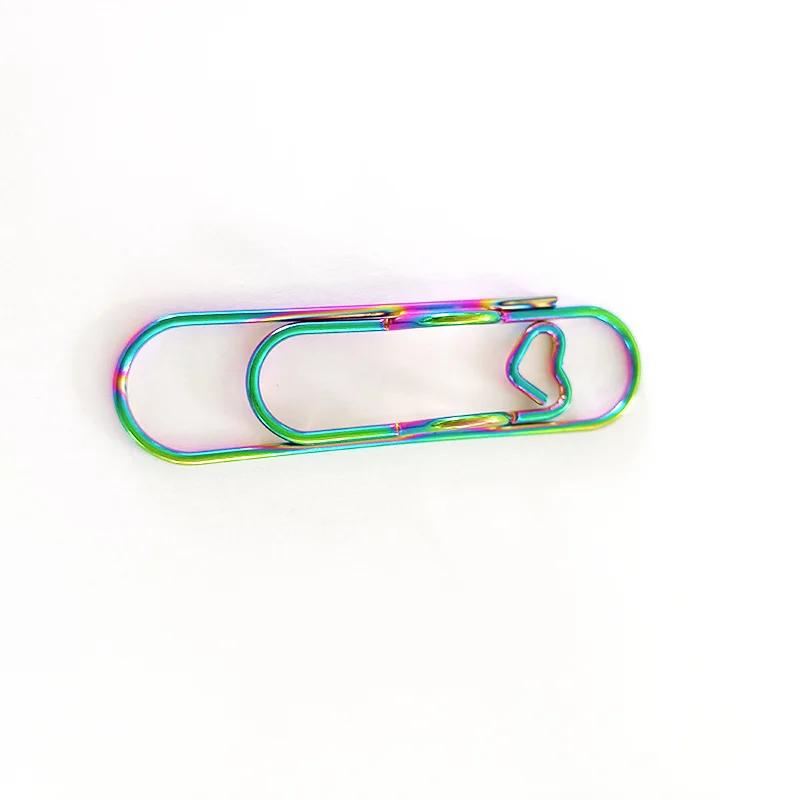1pcs Multi-functional Metal Paper Clips with Pen Holder Binder Clips School Office Learning Supplies Stationery