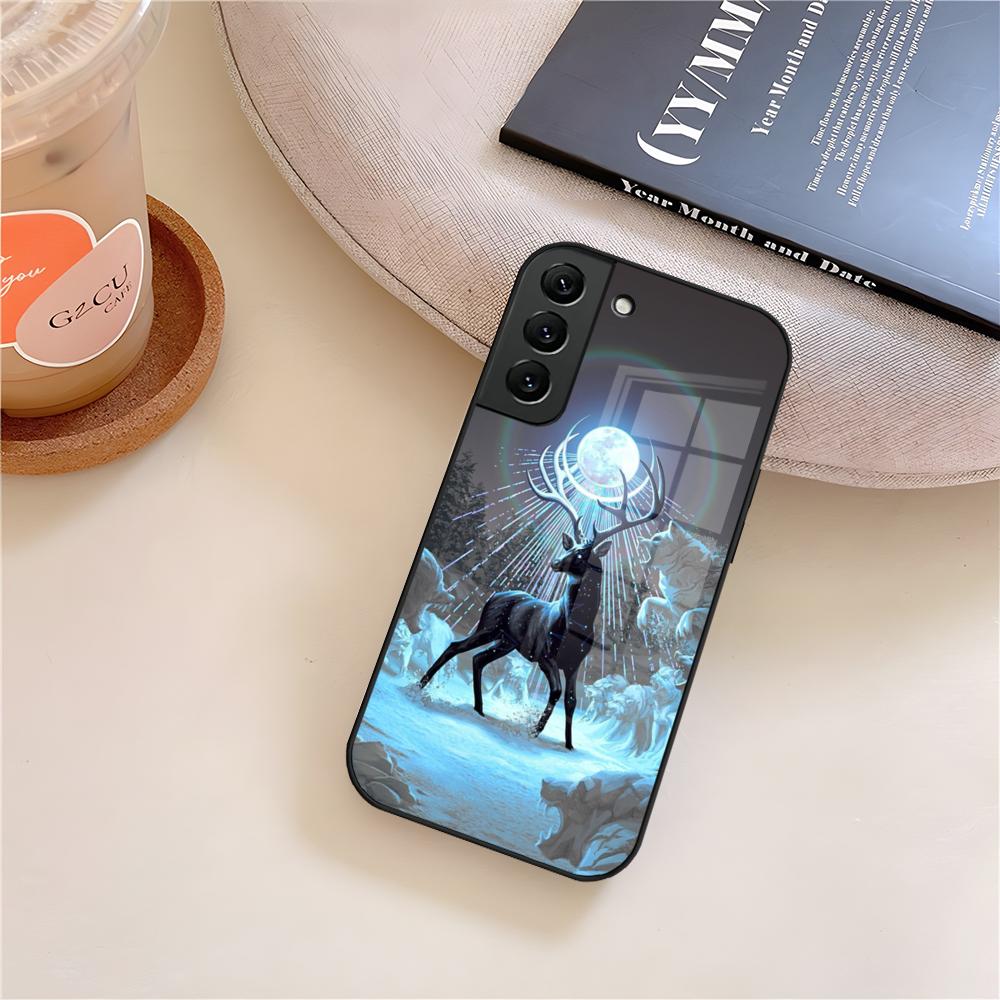 Custodia per Telefono Camo Caccia al Cervo Vetro Per Samsung Galaxy S26 S25 S21 S22 S24 S23 S20 Ultra Fe Plus A16 A24 A55 A53 Coque