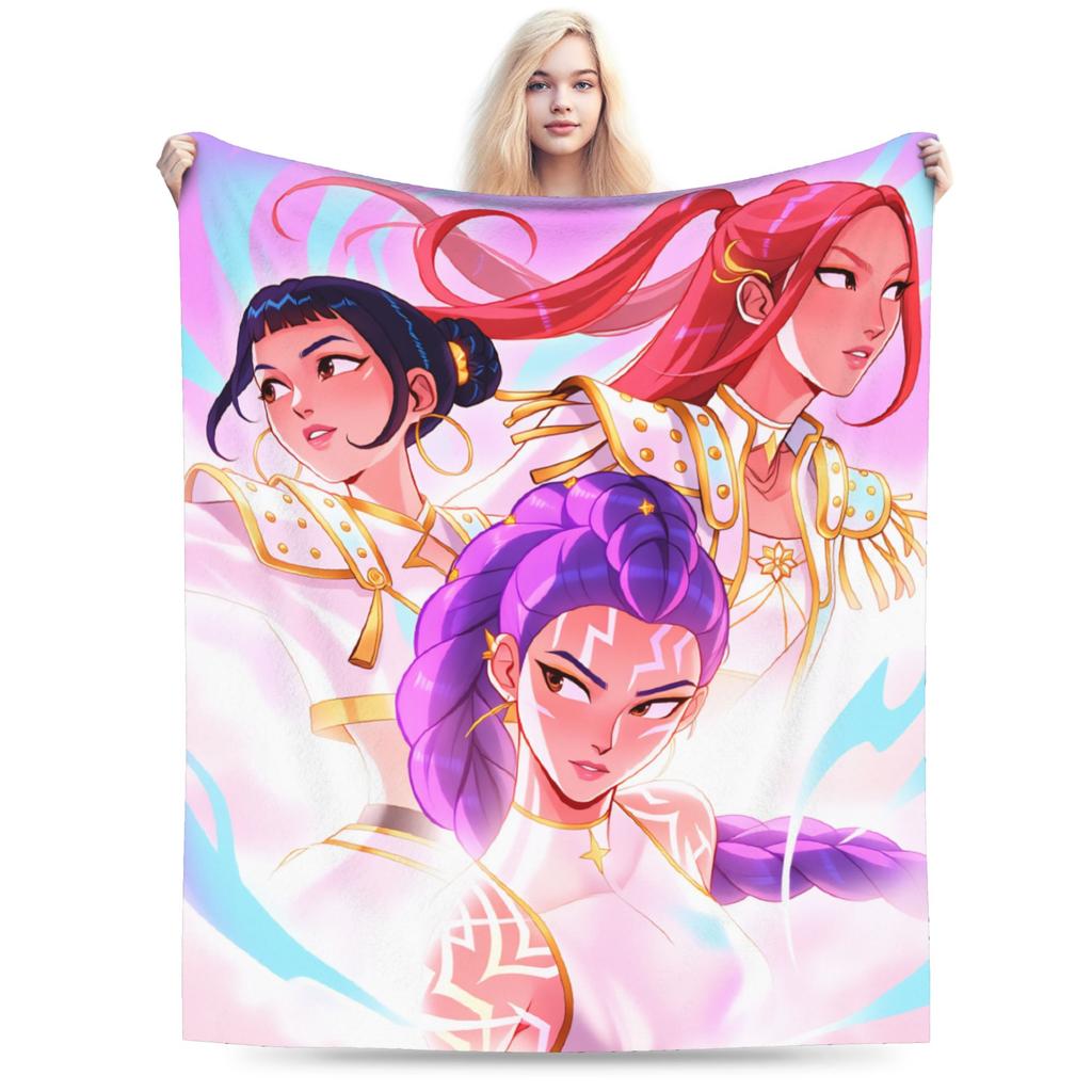 Kpop-inspired Flannel Blanket Winter Warm Soft Throw Blanket for Children Bedroom Comfortable Bedspread Sofa Bed Cover