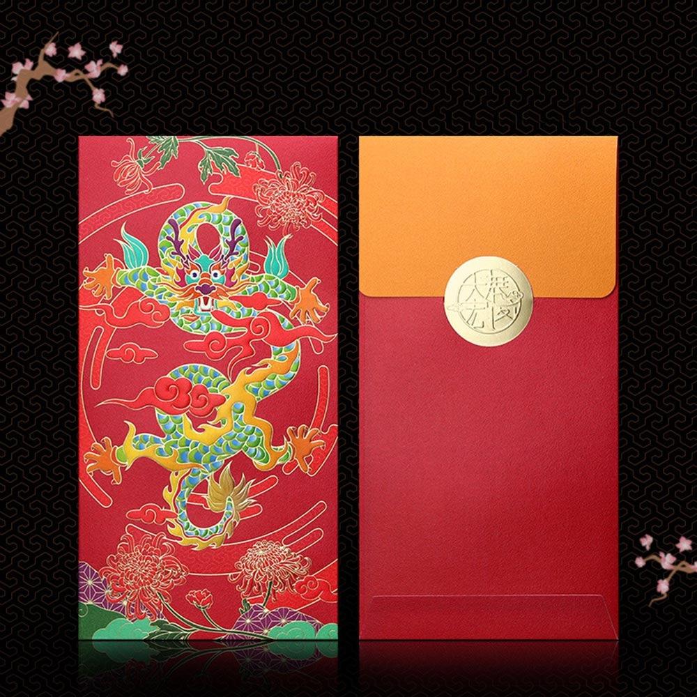 6PCS Cartoon Pattern Red Envelope Bag Multicolor Lucky Pocket Creatives Red Packet  Company Bonus