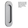 Self-Stick Oval Sliding Door Pull Aluminum Alloy Instant Stick-on Door Handle Sliding Barn Doors Windows Cabinets Hidden Recessed Pull Handle