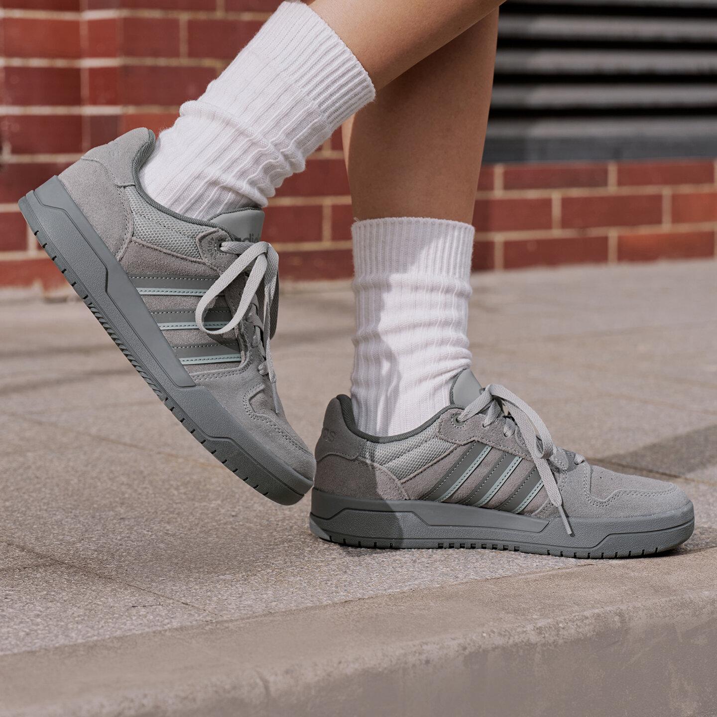 Adidas ENTRAP Низкие Скейтбордические Кроссовки Унисекс Серые 42
