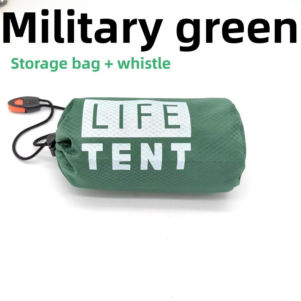Person Notunterkunft Bivy Survival Zelt Kit Tasche Wasserdicht Outdoor Sos Thermisch Mylar Röhrenzelt Schlafsack Decke Wiederverwendbar