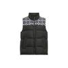 Ss24 Spliced Stand Collar Zipper Sleeveless Down Jacket Men Jackets Black CO750-WFL