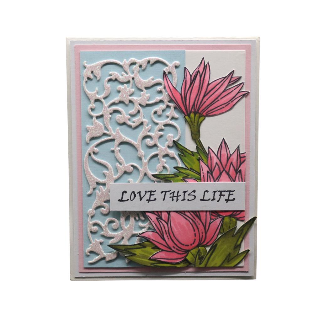 Rechteckiger Figurenrahmen, silberne Metallschablone, Präge- und Stanzformen für die Herstellung von DIY-Scrapbooking-Papieralben und Karten