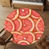 1pc Grapefruit slices Round Chair mat Area Rug - Non-Slip, Floor Mat for Office, Bedroom, and Indoor Decor c1125848