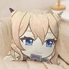 Jean Cute Cute Genshin Impact Cushion Cover Silky Short Plush Invisible Zipper Dustproof Sofa Pillow Case For Home Decor